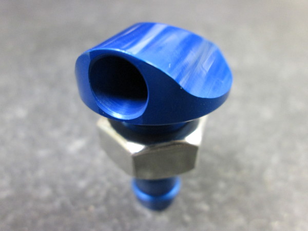 Water Bypass 8mm Outlet 90 Degree (Blue)